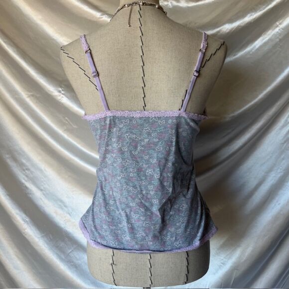 Rene Rafe Pink and gray Lace Coquette Butterfly top - Picture 5 of 7